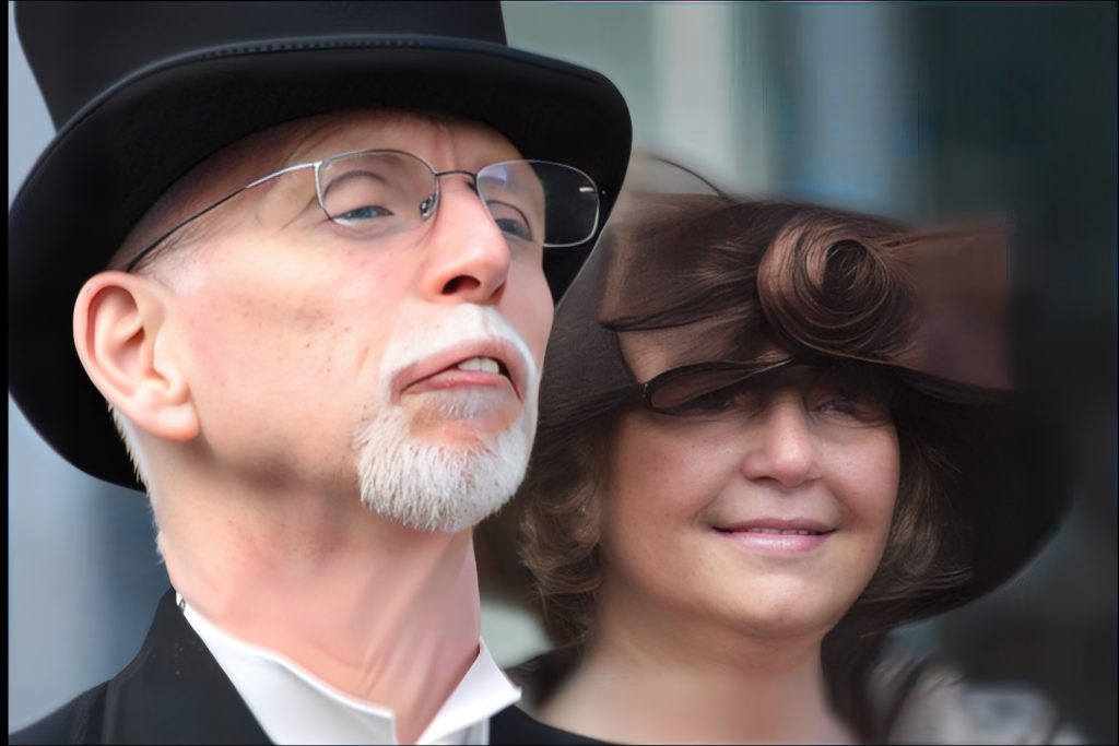 Tom Müller met op de achtergrond Hannie Steunenber